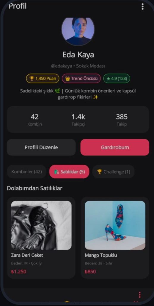 Kullanıcı Profili ve Gardırop
